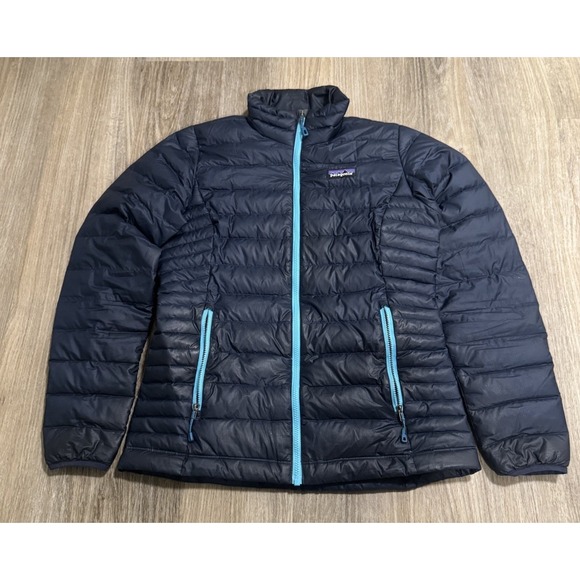 Patagonia Down Sweater Puffer Jacket Women Sz XS Navy Blue - Picture 1 of 9